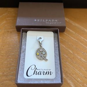 Silpada Silver Mom Flower Charm